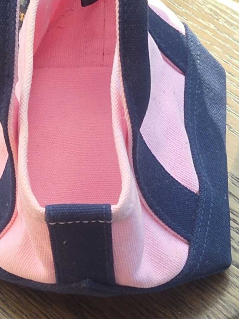 Polo Ralph Lauren Mini Canvas Tote Bag Pink & Navy - Picture 12 of 12
